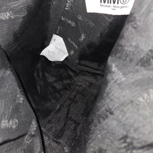 MM6 Maison Margiela Silver Foil Vegan Leather Triangle Top Handle Hobo Bag GUC - Picture 9 of 13